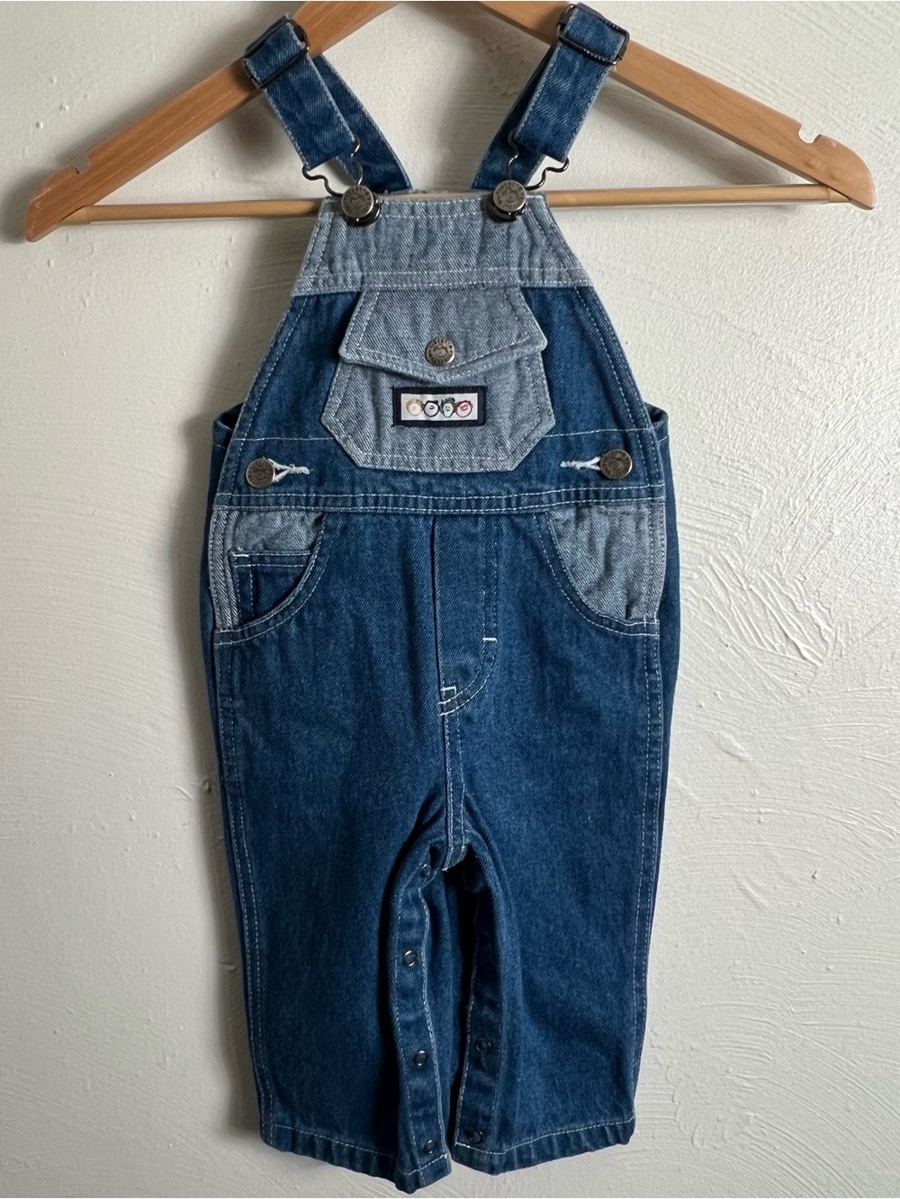Vintage Liberty Denim Jean Overalls Bibs Toddler Baby Size 12 Months
